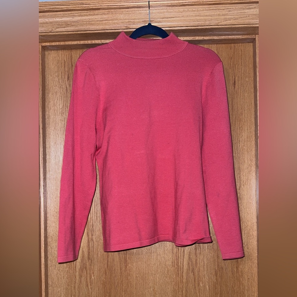 Pendleton Silk Blend Long Sleeve Mock Turtle Neck Shirt Women's